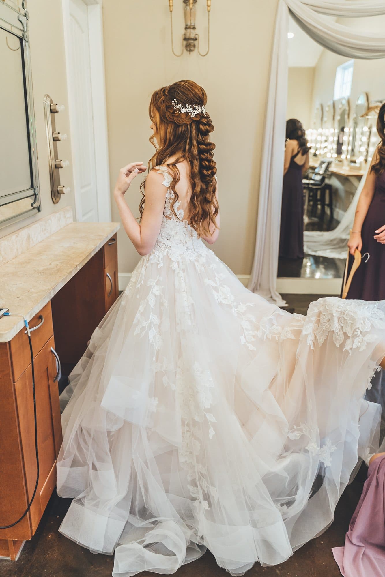 Bride with timeless bridal hair and makeup in Northeast Florida