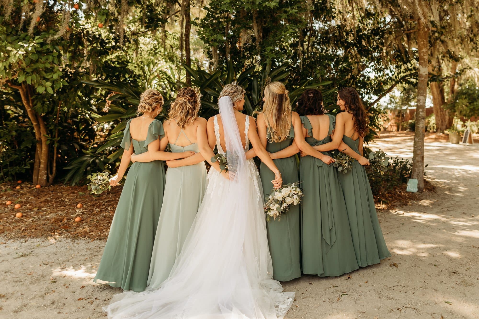Bridal party hair and makeup styled for the ceremony