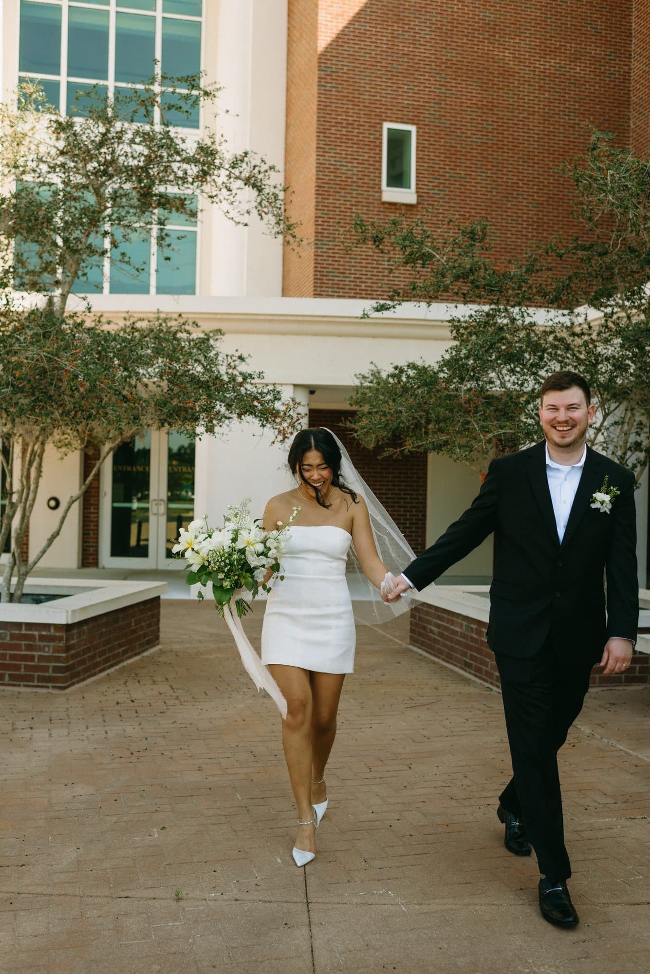 Elopement bride with effortless hair and makeup styled on location