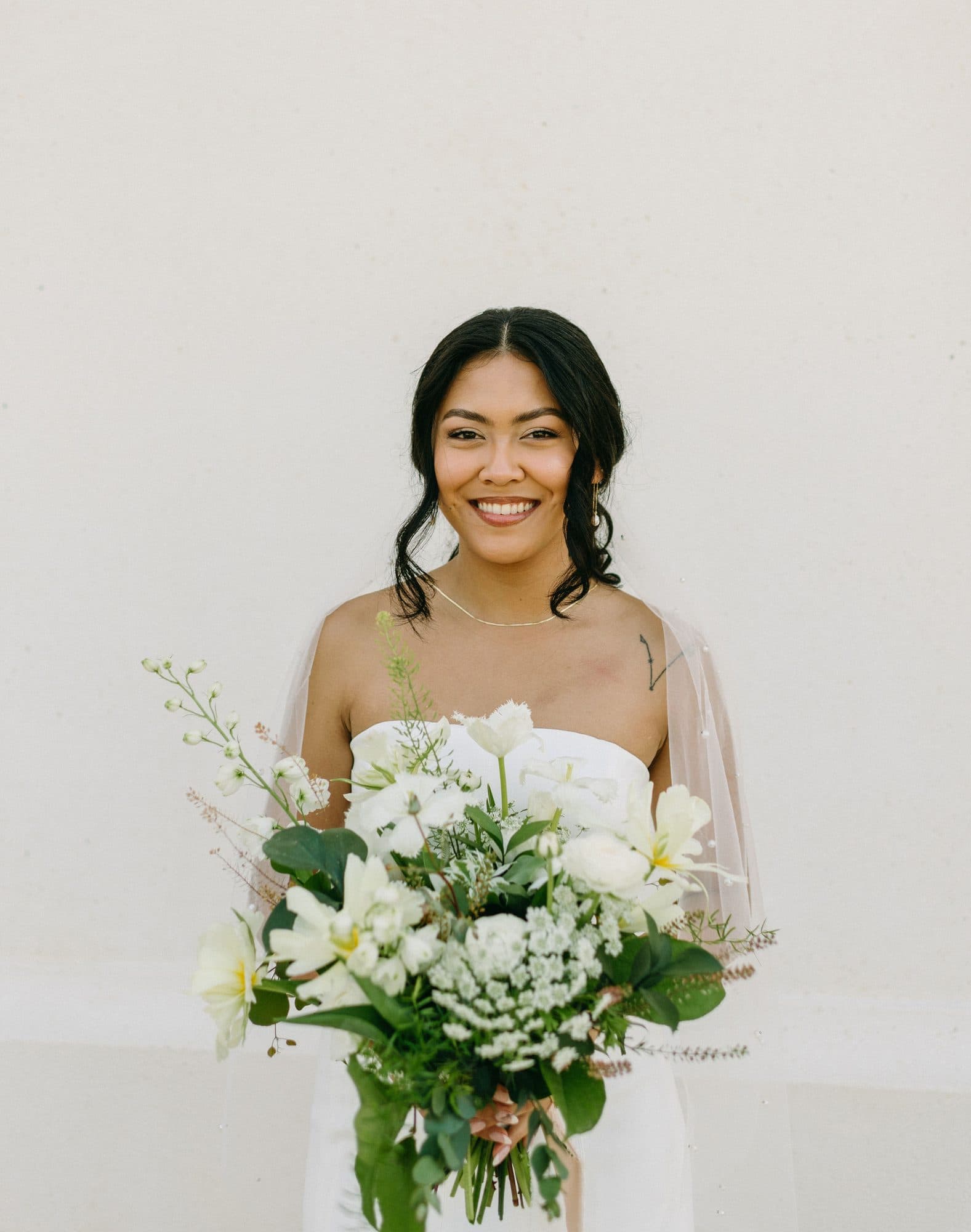 Bride and partner at their elopement, hair and makeup by Maureen Ella