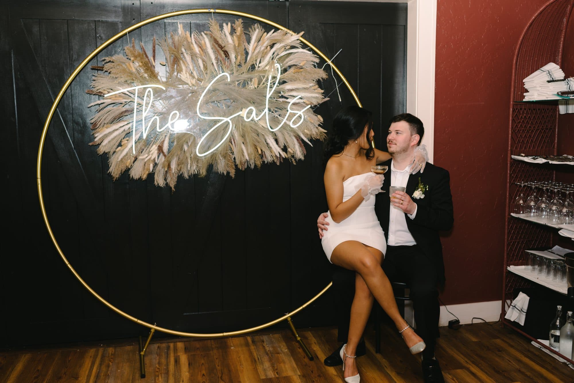 Bride and partner at their elopement, hair and makeup by Maureen Ella